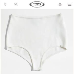 TOD’S BRAND NEW NEVER WORN WHITE KNITTED FRENCH KNICKERS